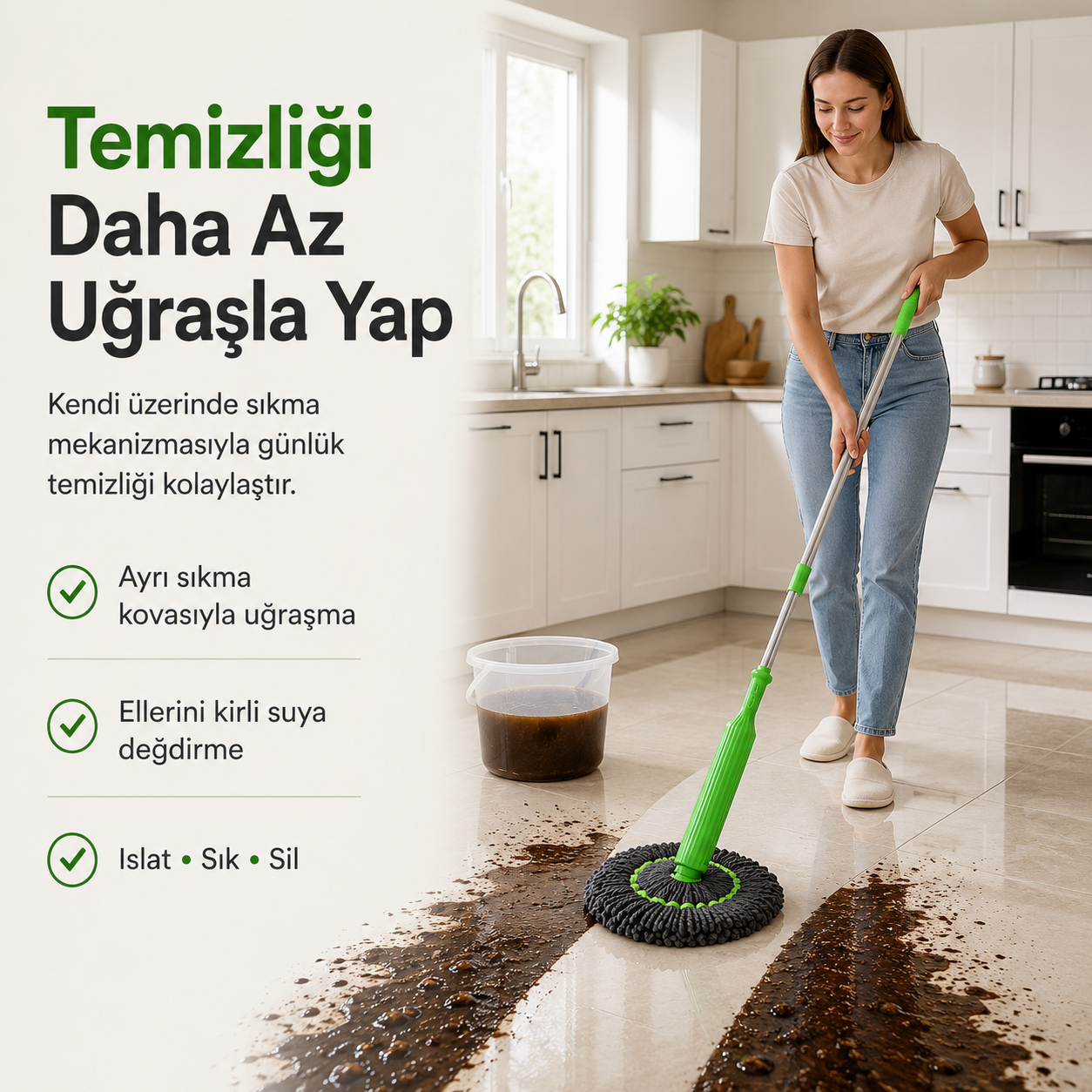 MOPERATEM KENDİNDEN SIKMALI MOP